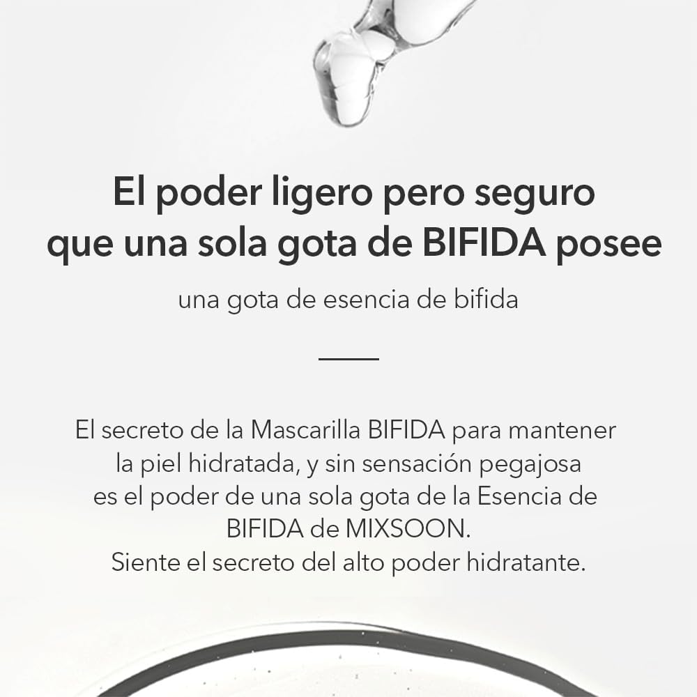 Mixsoon Mascarilla Facial de Tela con Bifida – Pack 5 unidades