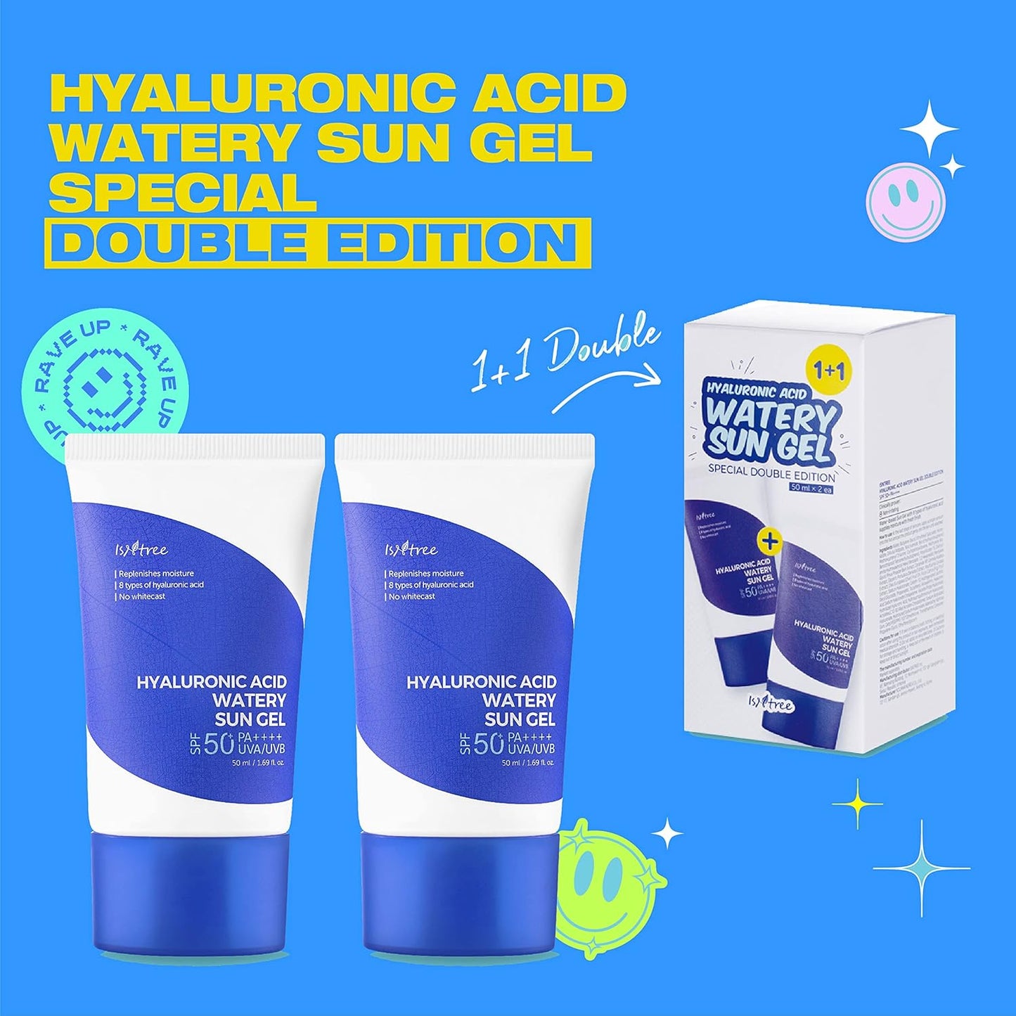 ISNTREE Hyaluronic Acid Watery Sun Gel SPF 50+ PA++++ – 50 ml