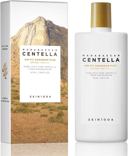 SKIN1004 Madagascar Centella Air-Fit Suncream Plus SPF50+ PA++++ – Protector Solar Mineral Vegano (50 ml)