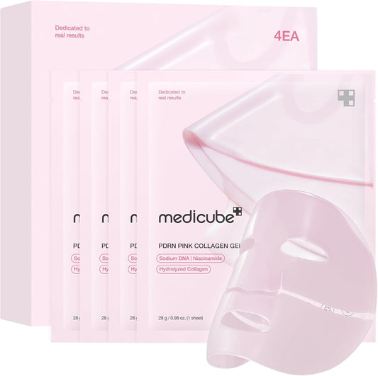 Medicube Salmon DNA PDRN Pink Collagen Gel Mask – Mascarilla Coreana Reafirmante 4 uds