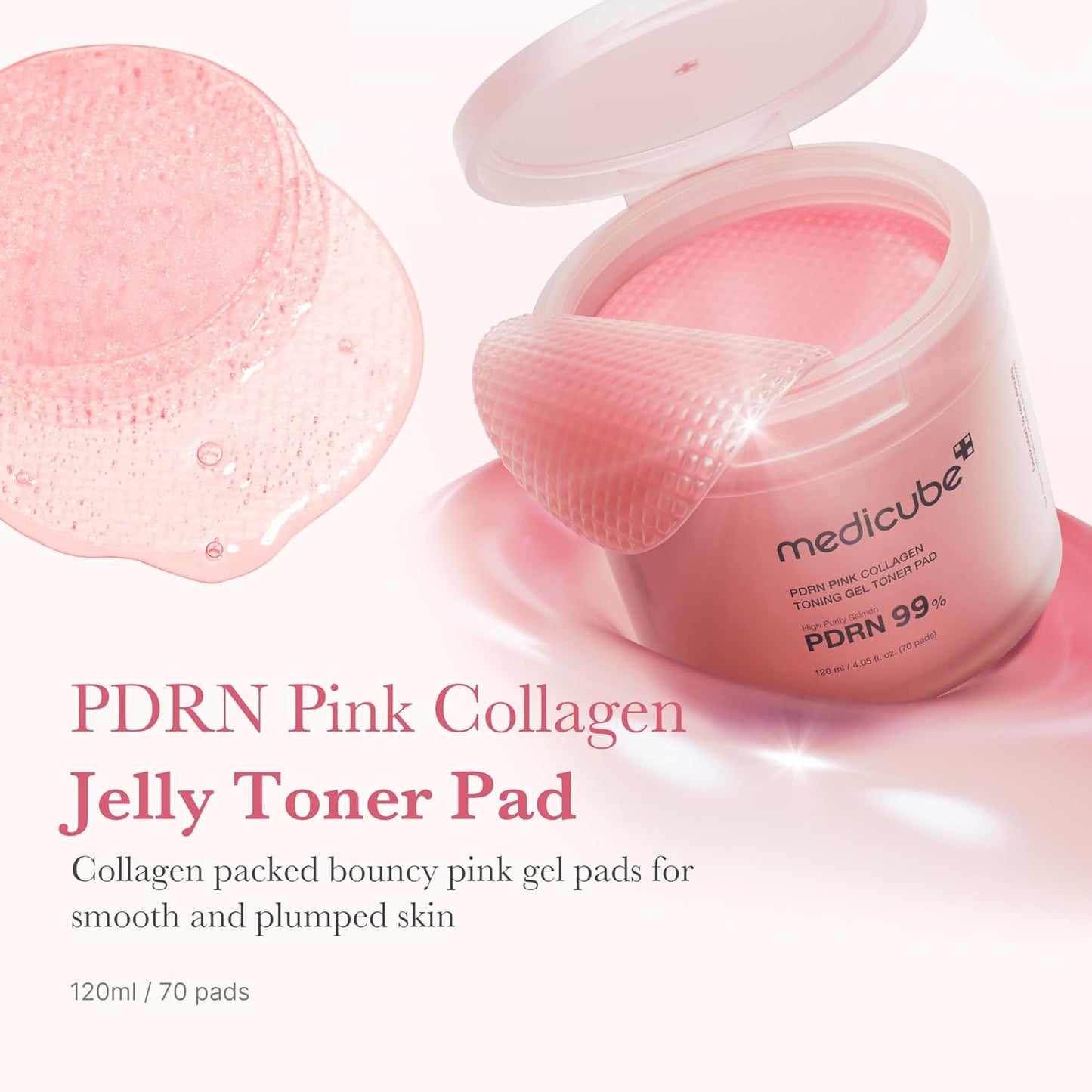 Medicube PDRN Pink Collagen Toning Gel Pads 120 ml