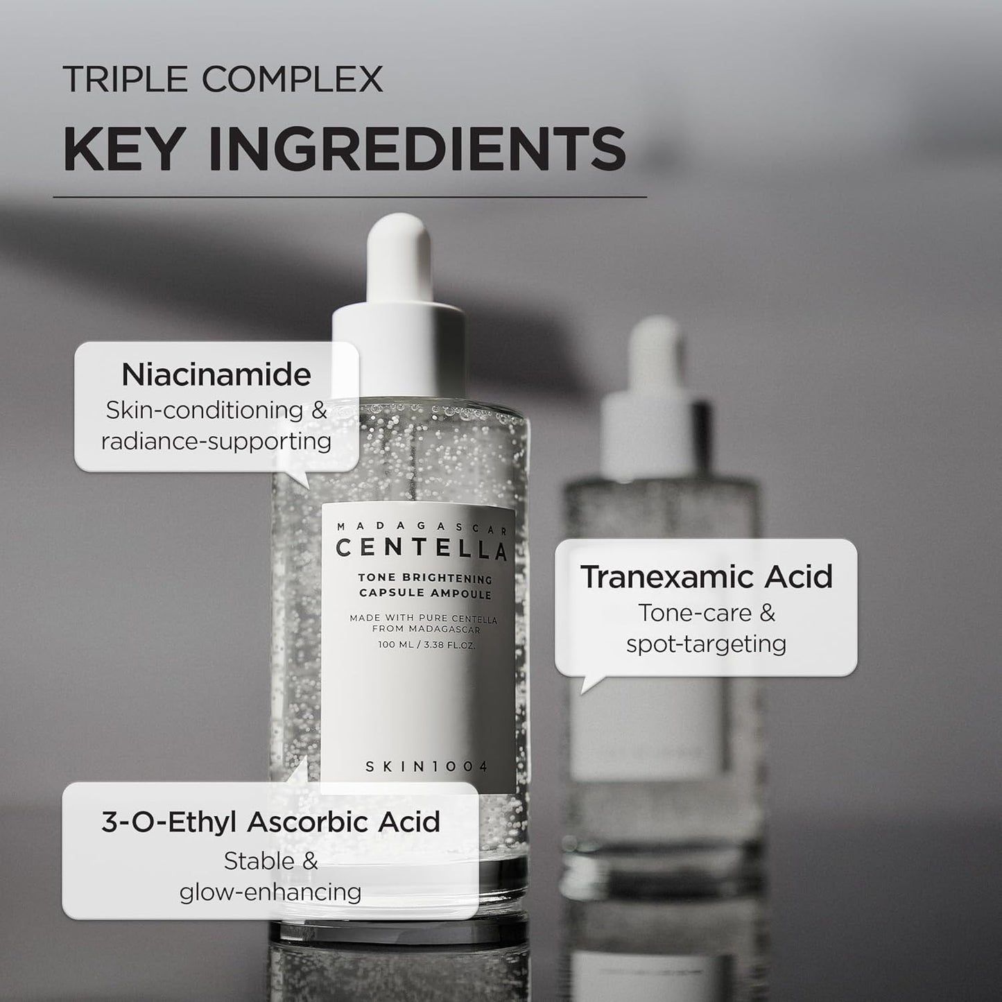 SKIN1004 Tone Brightening Capsule Ampoule 50 ml – Corrector de manchas oscuras con Niacinamida 4% y Ácido Tranexámico 2%